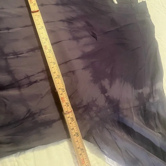 Pure Jill J Jill Top Elbow Sleeve Boatneck Tunic Blue Tie Dye Blouse L Tall NWT - Picture 11 of 12